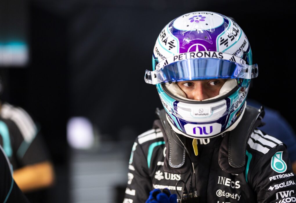 La Mercedes de Kimi Antonelli en piste lors des essais libres à Sepang.