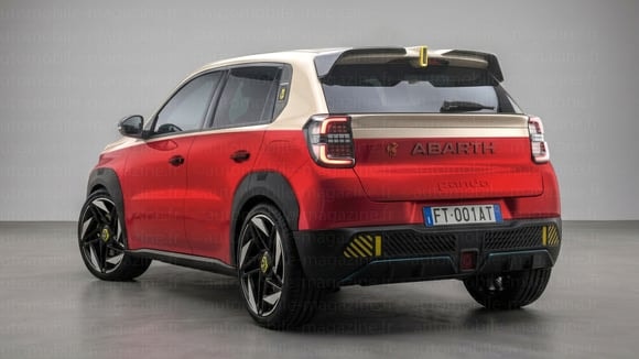 Un prototype d’Abarth Grande Panda présenté à la direction de la marque.