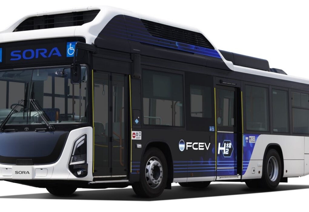 Le bus à hydrogène Toyota Sora développé en partenariat avec Isuzu.