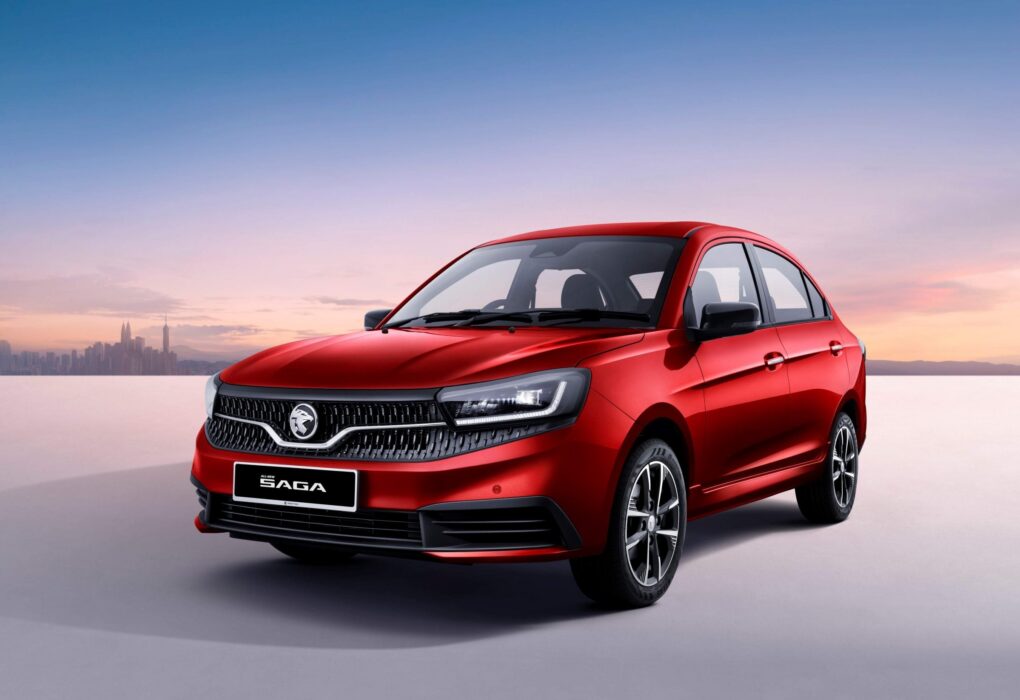 Une Proton Saga, la berline la plus vendue du constructeur malaisien.