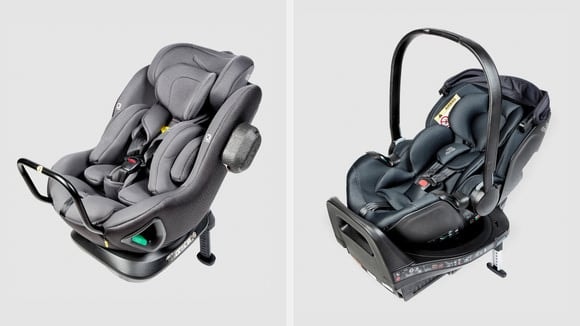 L’Axkid Minikid Core et le Britax Römer Baby-Safe Pro avec sa base Vario Base 5Z.