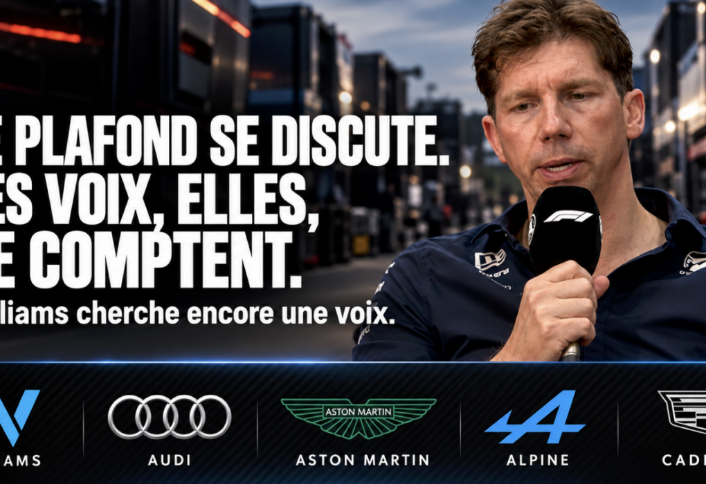 Une monoplace Williams en piste lors d’un Grand Prix de Formule 1.