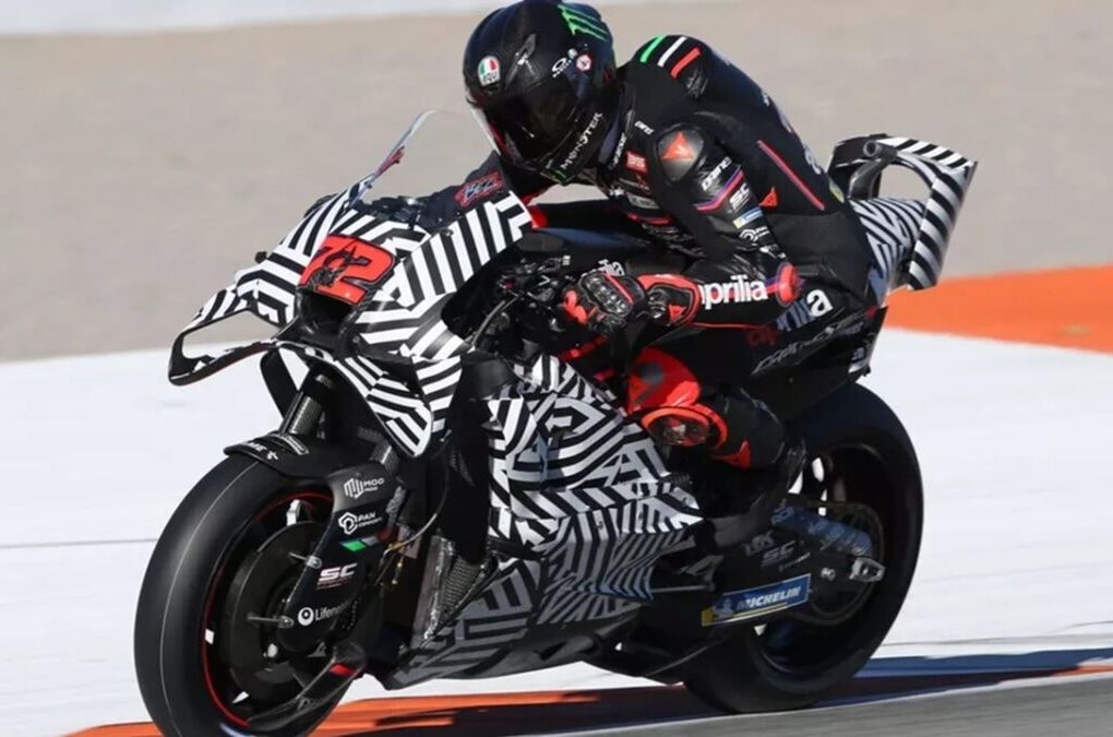 Marco Bezzecchi au guidon de l’Aprilia RS-GP 850 lors des essais au Red Bull Ring.
