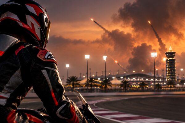Des pilotes de MotoGP réunis dans le paddock.