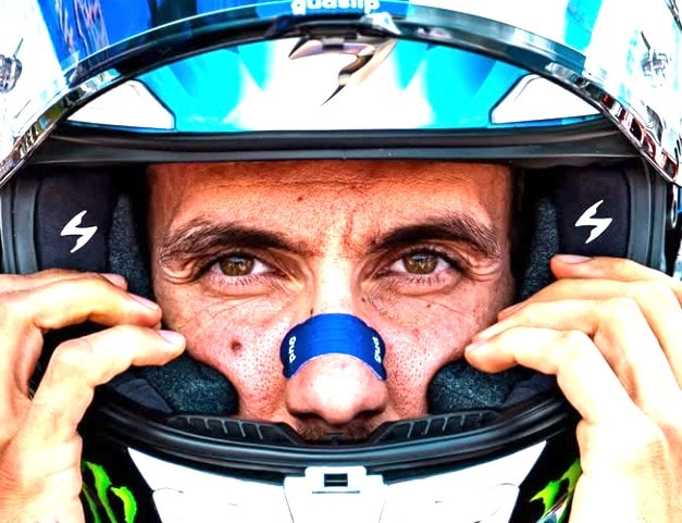 Alex Rins, pilote Yamaha en MotoGP, lors du Grand Prix d'Indonésie à Mandalika.