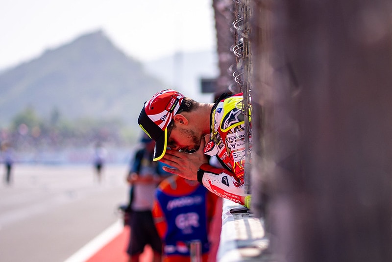 Fabio Di Giannantonio au guidon de sa Ducati à la livrée Garuda lors du GP d’Indonésie.