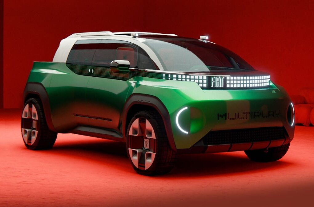 Le concept Fiat Multiplay en configuration pick-up avec sa benne arrière.