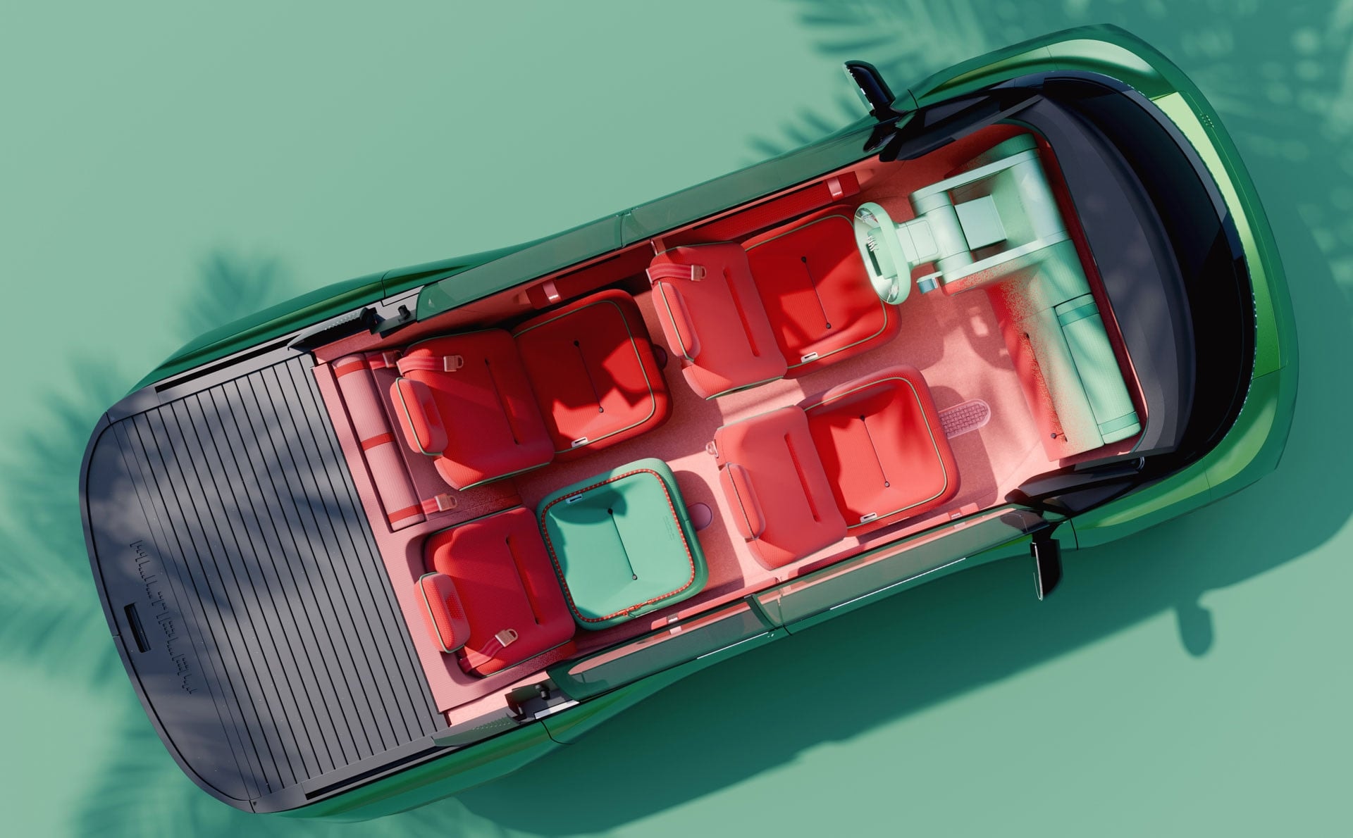 Le Fiat Multiplay en configuration pick-up, benne recouverte.