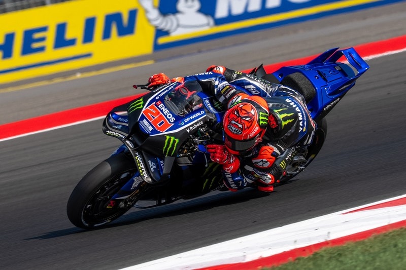 Fabio Quartararo sur sa Yamaha lors du GP d’Indonésie de MotoGP.
