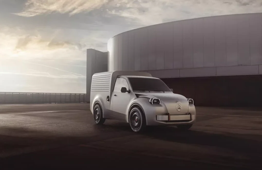 Le concept électrique Citroën 2 CV Fourgonnette présenté au Mondial de l’Auto de Paris 2026.
