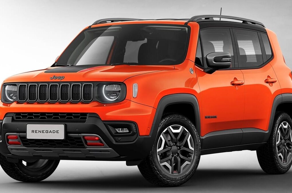 Un Jeep Renegade, SUV urbain de la gamme du constructeur américain.
