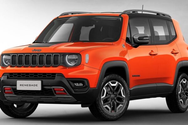 Un Jeep Renegade, SUV urbain de la gamme du constructeur américain.
