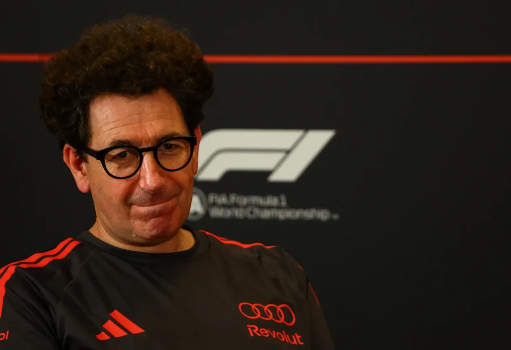 Une monoplace Audi en piste pendant un week-end de Formule 1.