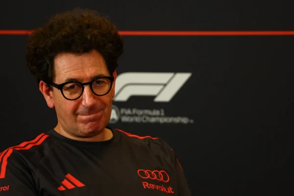 Une monoplace Audi en piste pendant un week-end de Formule 1.