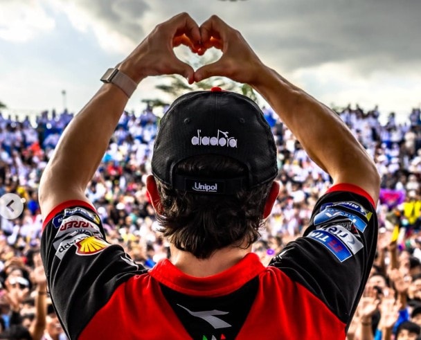Marc Marquez au guidon de sa Ducati en MotoGP.