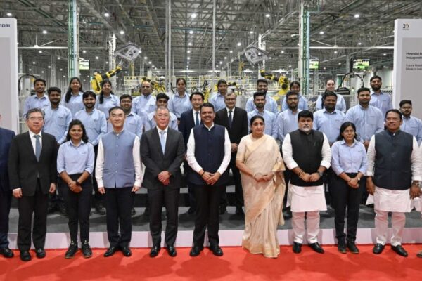 La nouvelle usine Hyundai à Talegaon, près de Pune, en Inde.