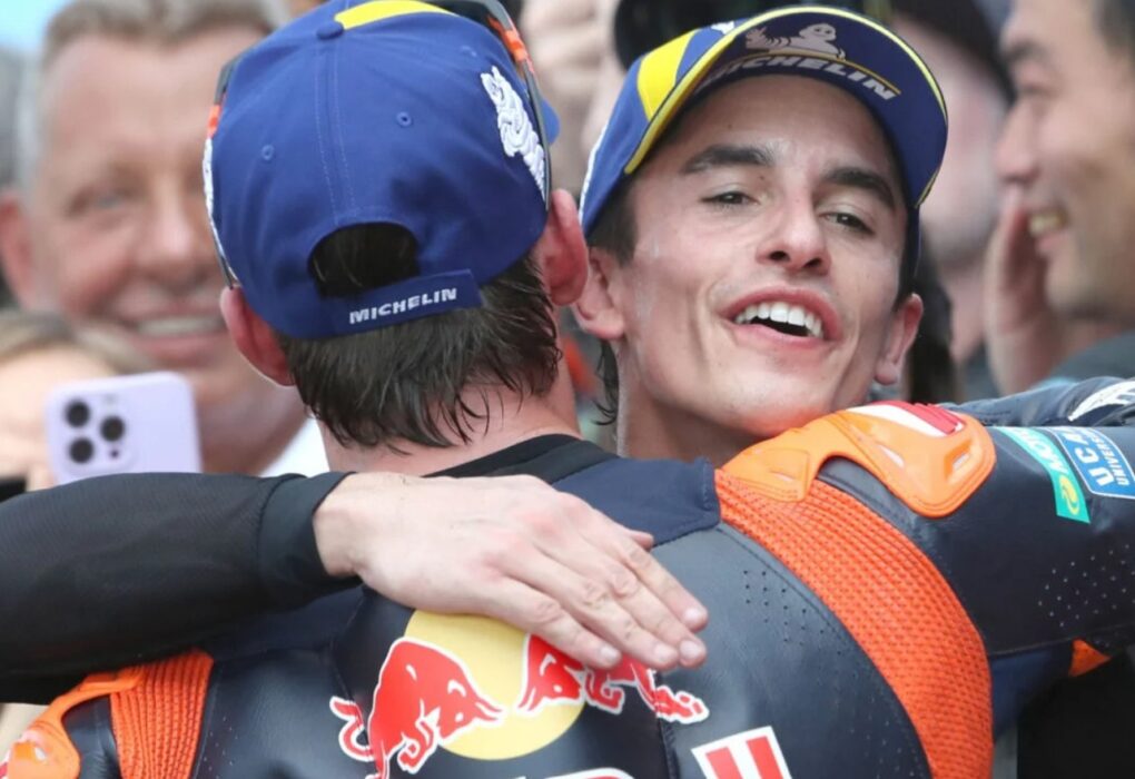 Jorge Martin et Marc Marquez en course en MotoGP, au cœur de la lutte pour le titre.