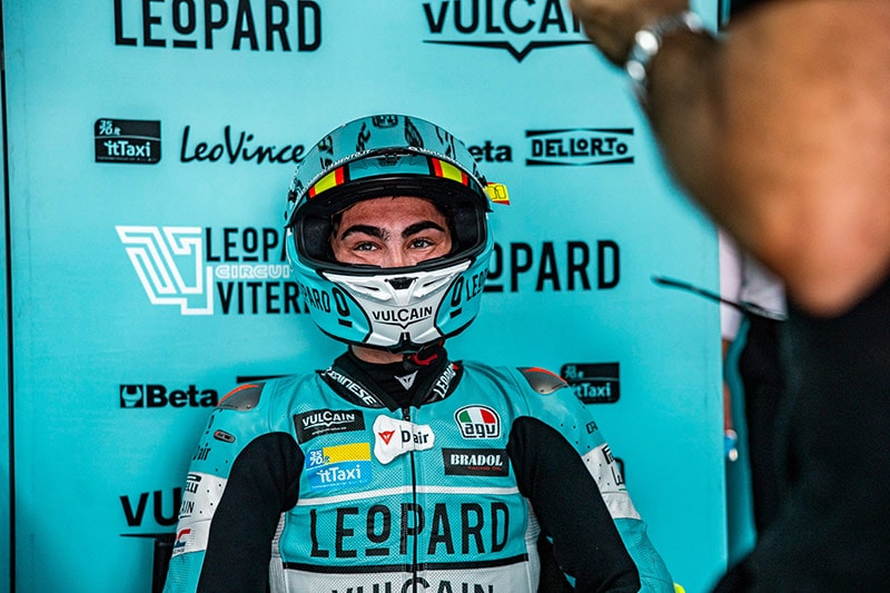 Adrián Fernández, pilote de Leopard Racing en Moto3.