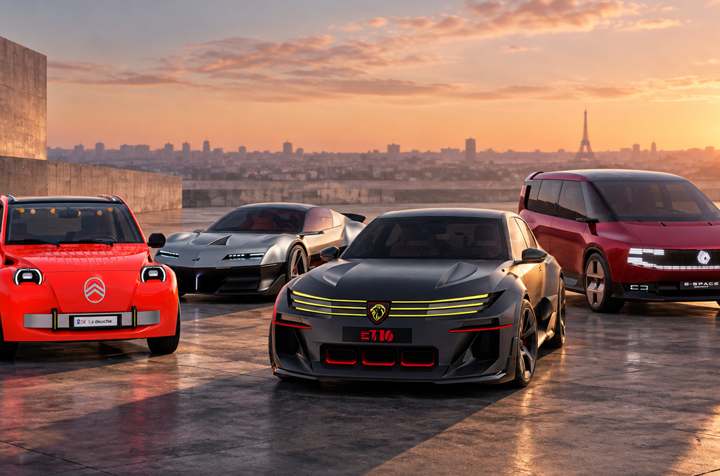 Des modèles automobiles exposés sur les stands du Mondial de l’Auto 2026 à Paris.