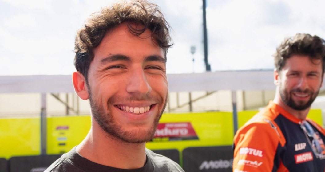 Enea Bastianini sur sa KTM Tech3 en MotoGP.