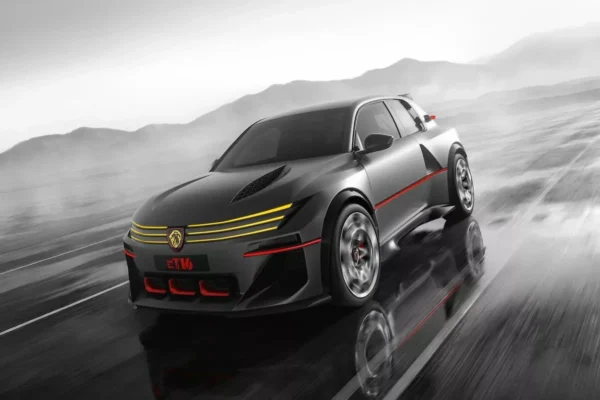 La Peugeot E-T16 Concept, une sportive électrique inspirée de la 205 Turbo 16.