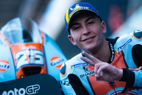 Raul Fernandez au guidon de son Aprilia TrackHouse lors du GP d’Indonésie à Mandalika.