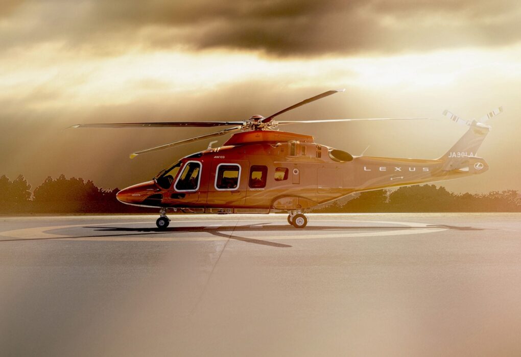 Un hélicoptère du service Lexus Flight destiné aux déplacements entre villes japonaises.