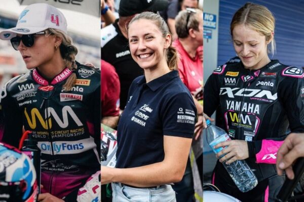 Emily Bondi sur sa moto lors de la finale du Championnat du Monde Féminin à Jerez.