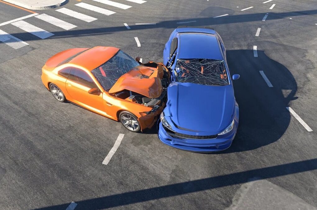 Un véhicule accidenté dans un environnement de la simulation automobile BeamNG.drive.