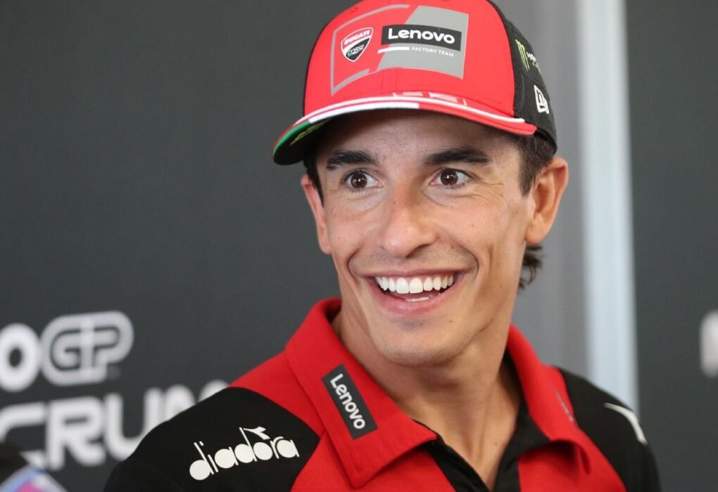 Marc Márquez au guidon de sa Ducati en MotoGP.