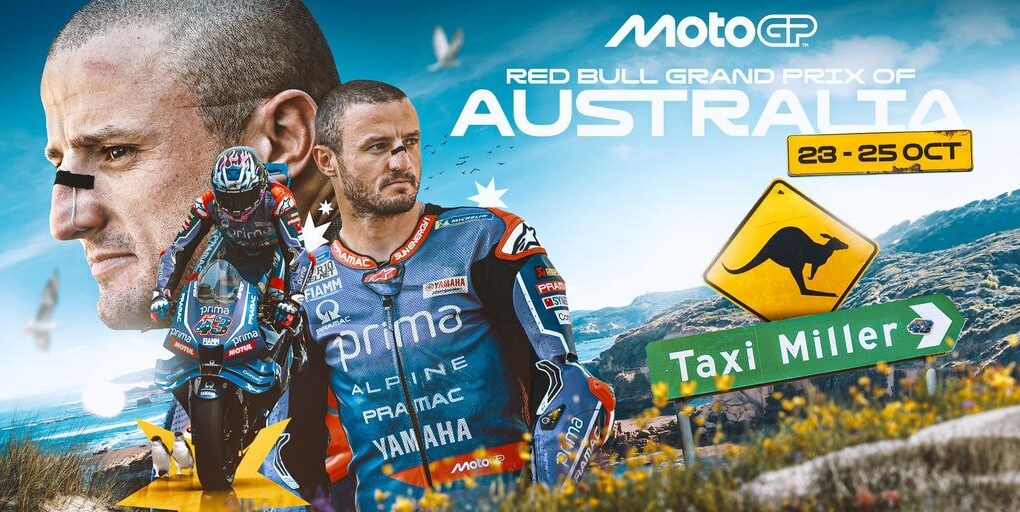 Les pilotes MotoGP dans les courbes du circuit de Phillip Island au Grand Prix d’Australie.