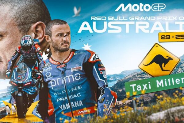 Les pilotes MotoGP dans les courbes du circuit de Phillip Island au Grand Prix d’Australie.