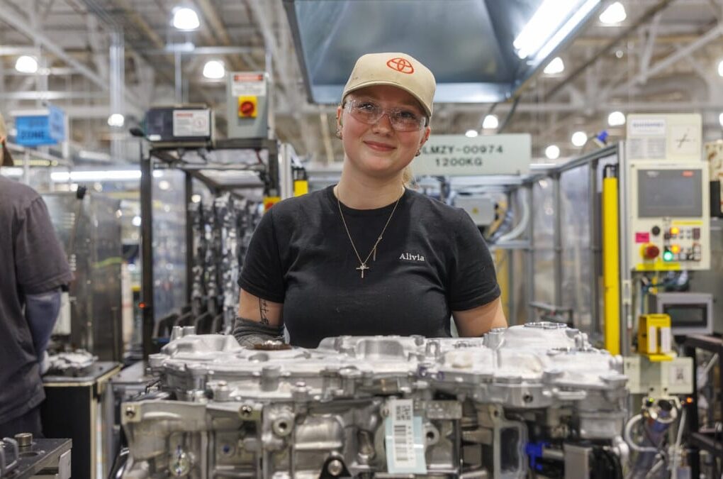 Une Toyota illustrant la première place mondiale du constructeur japonais.