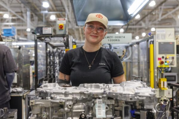 Une Toyota illustrant la première place mondiale du constructeur japonais.