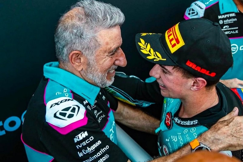 David Alonso et Dani Holgado, coéquipiers au sein de l’équipe Aspar en Moto2.