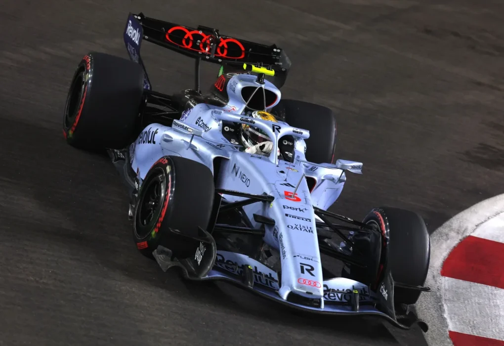 Gabriel Bortoleto au volant de sa monoplace Audi au GP des États-Unis à Austin.
