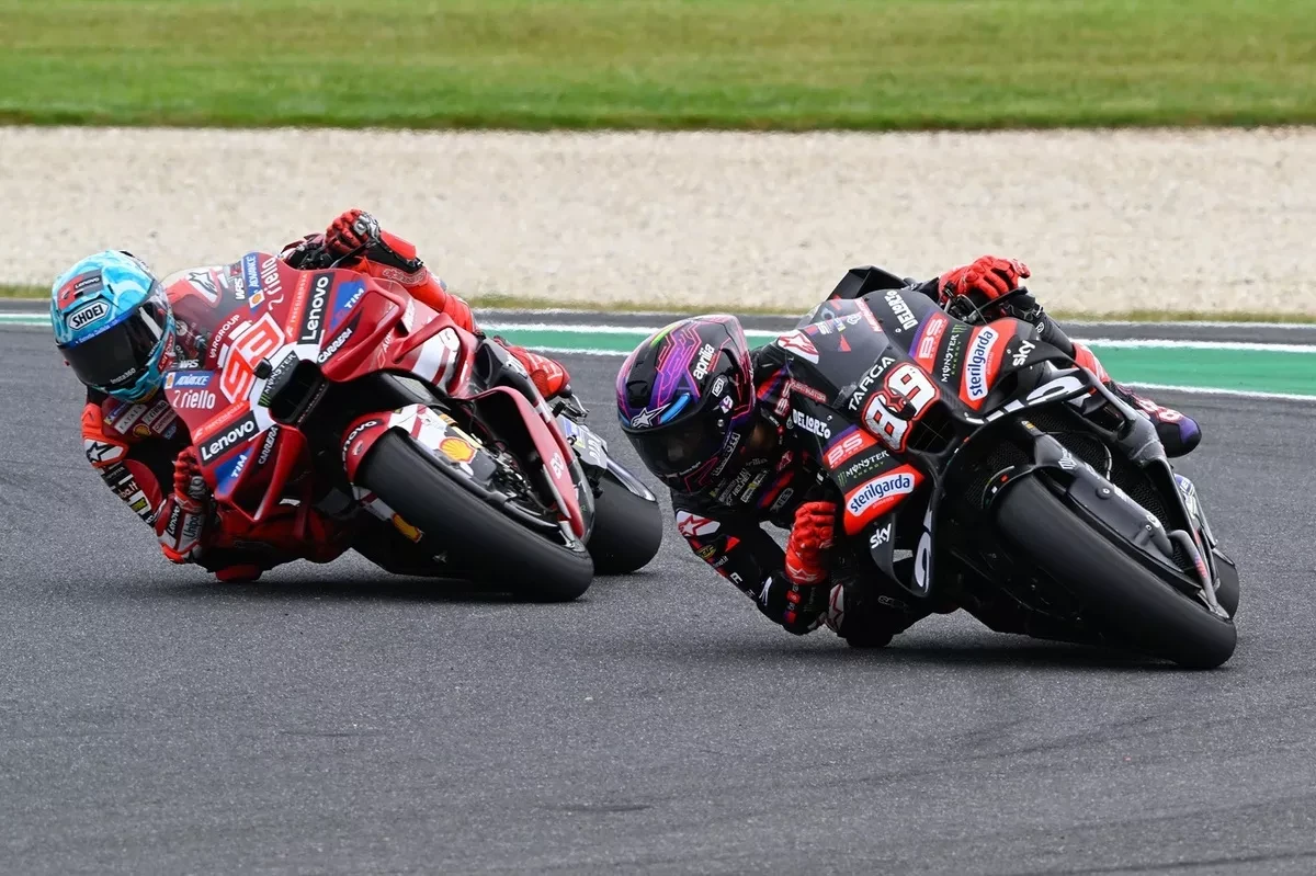 Jorge Martín et Marc Márquez lors du sprint.