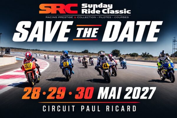 Motos historiques en piste sur le Circuit Paul Ricard lors de la Sunday Ride Classic.
