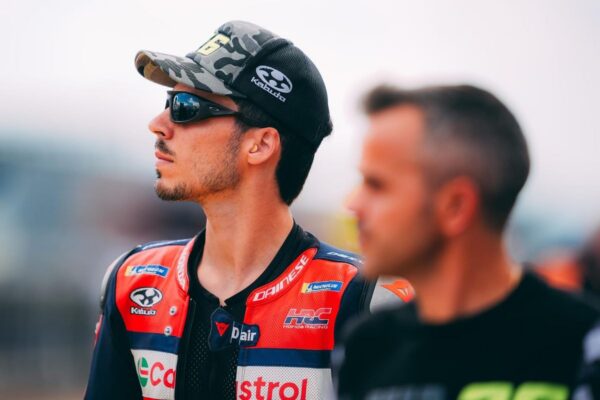 Joan Mir et Luca Marini, les deux pilotes de l’équipe Honda HRC en MotoGP.