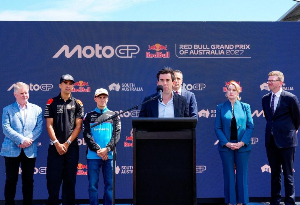 Vue du site du futur circuit urbain d’Adélaïde destiné à accueillir le GP d’Australie MotoGP.