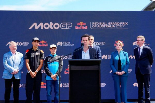 Vue du site du futur circuit urbain d’Adélaïde destiné à accueillir le GP d’Australie MotoGP.
