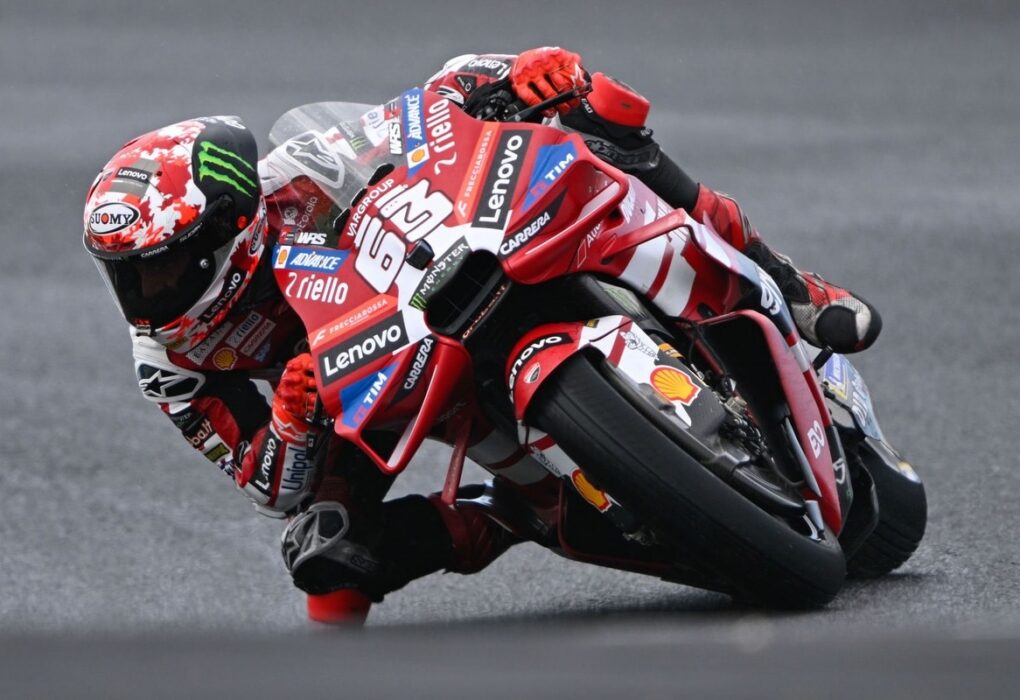 Pecco Bagnaia sur sa Ducati au Grand Prix de Malaisie à Sepang.