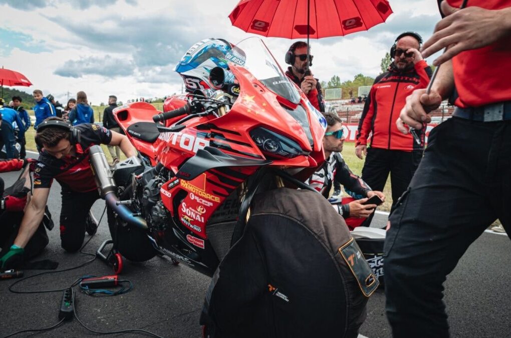 Une Yamaha de Ten Kate Racing engagée en championnat du monde Supersport.