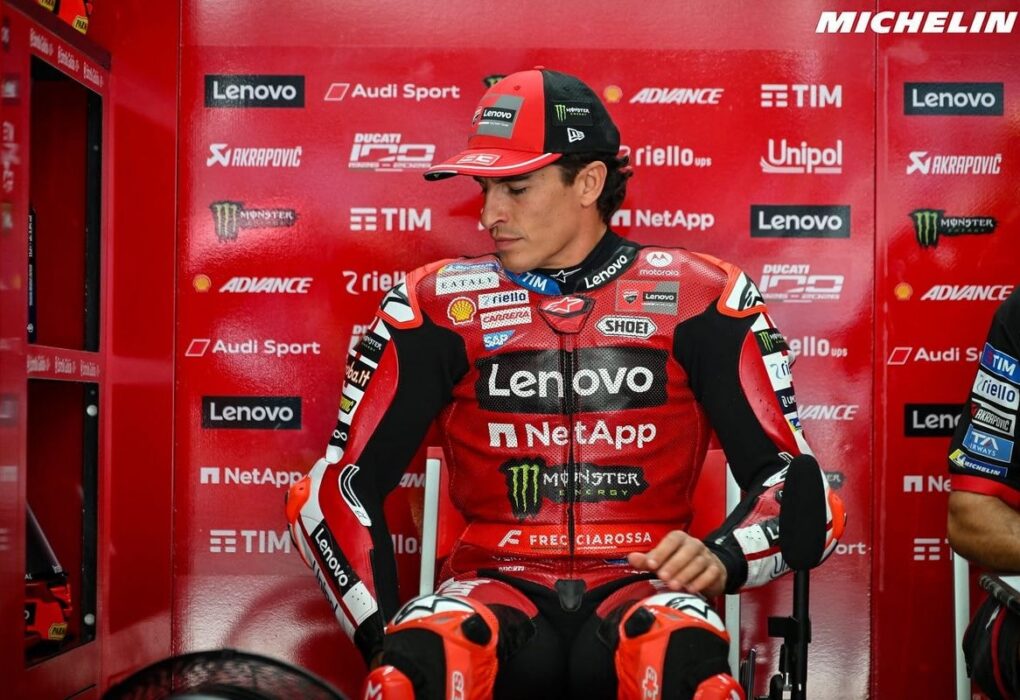 Marc Márquez au guidon de sa Ducati sur le circuit de Sepang lors du GP de Malaisie.