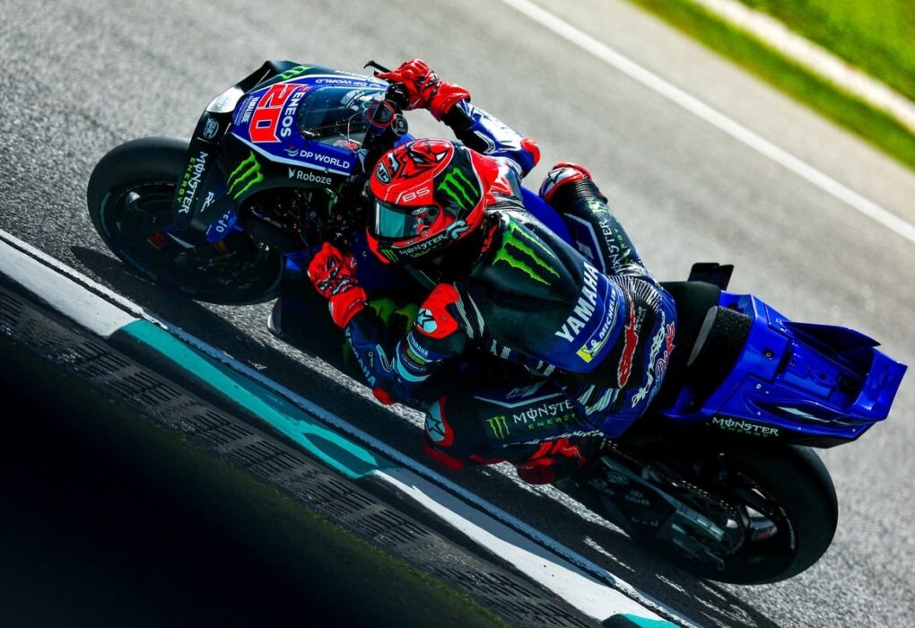 Fabio Quartararo au guidon de sa Yamaha sur le circuit de Sepang.