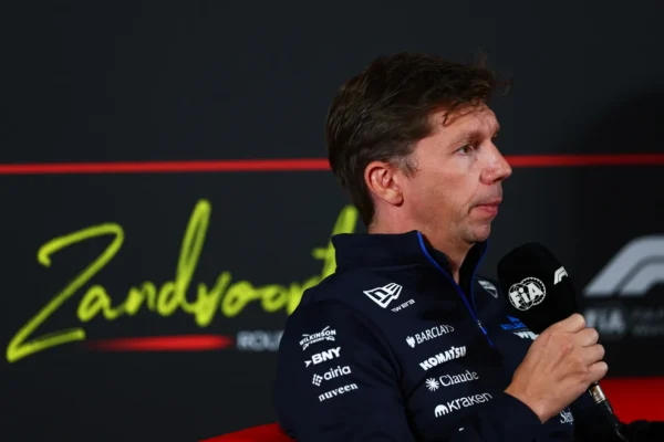 James Vowles lors d’une conférence de presse de la FIA au Mexique.