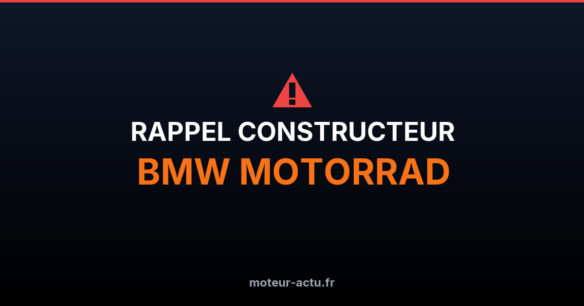 Rappel constructeur Bmw motorrad